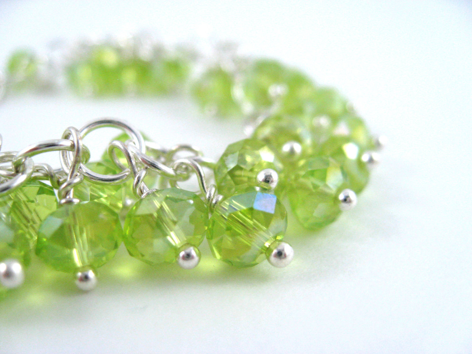 Sparkling Lime Green Crystal Bracelet on Luulla